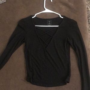 Black long sleeve top